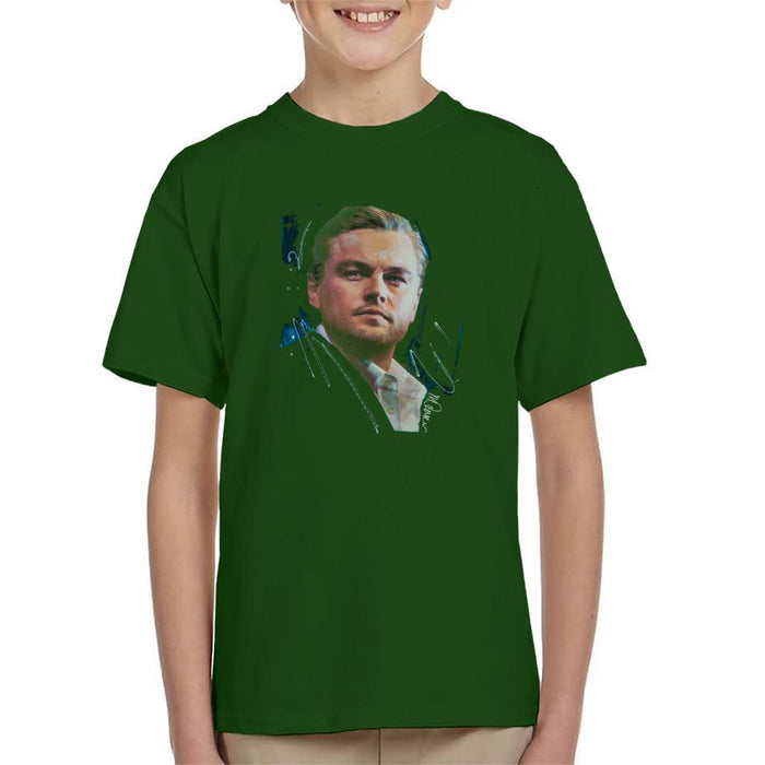 Sidney Maurer Original Portrait Of Leonardo DiCaprio Stare Kids T-Shirt - Kids Boys T-Shirt