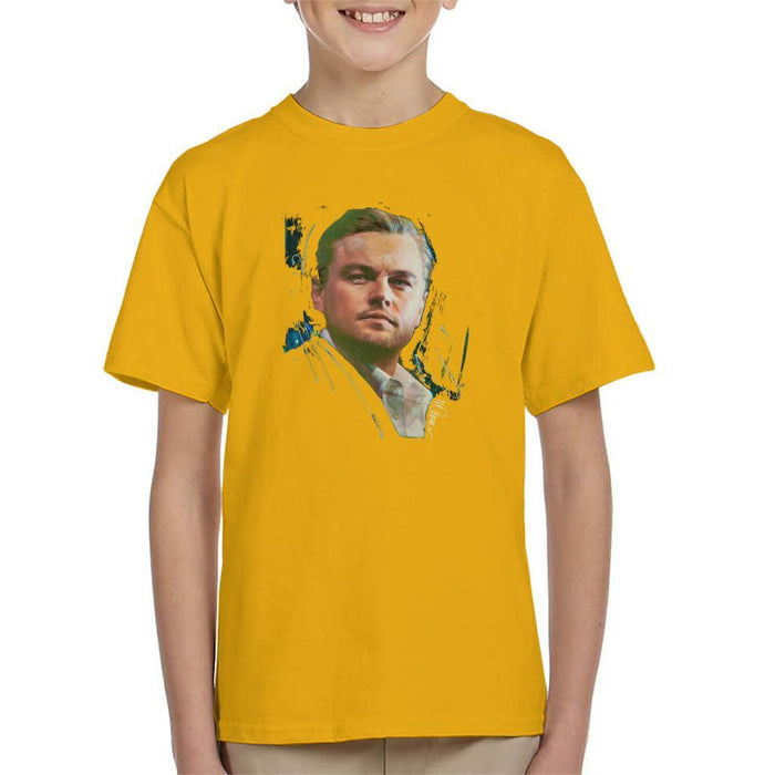 Sidney Maurer Original Portrait Of Leonardo DiCaprio Stare Kids T-Shirt - Kids Boys T-Shirt