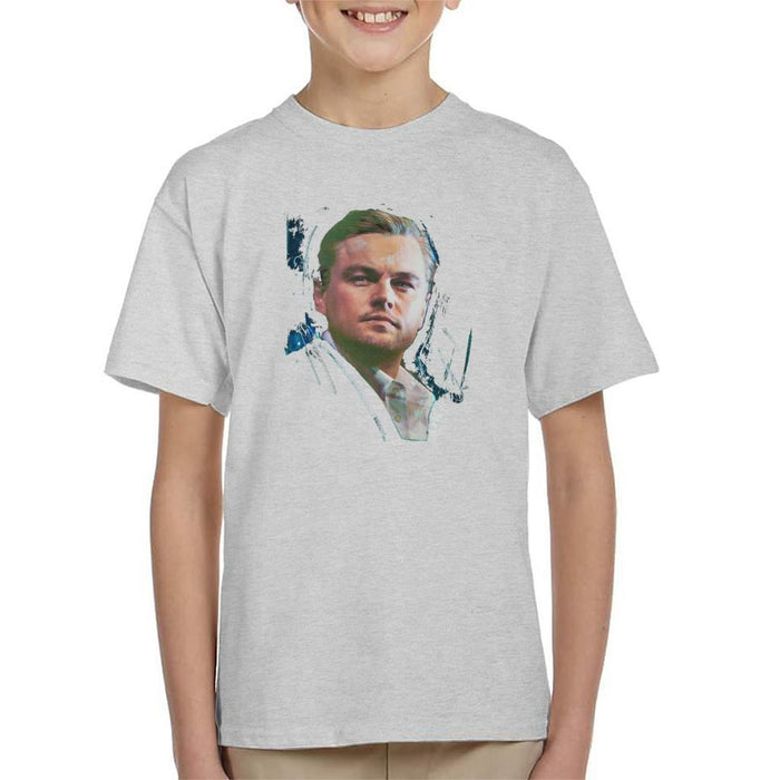 Sidney Maurer Original Portrait Of Leonardo DiCaprio Stare Kids T-Shirt - Kids Boys T-Shirt
