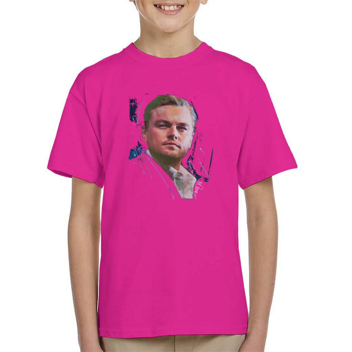 Sidney Maurer Original Portrait Of Leonardo DiCaprio Stare Kids T-Shirt - Kids Boys T-Shirt