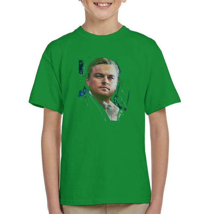 Sidney Maurer Original Portrait Of Leonardo DiCaprio Stare Kids T-Shirt - Kids Boys T-Shirt
