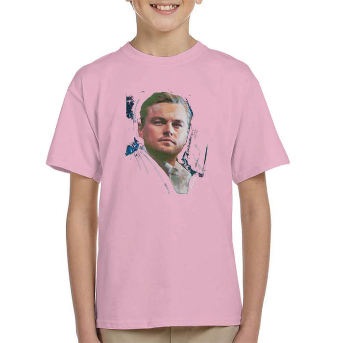 Sidney Maurer Original Portrait Of Leonardo DiCaprio Stare Kids T-Shirt - Kids Boys T-Shirt