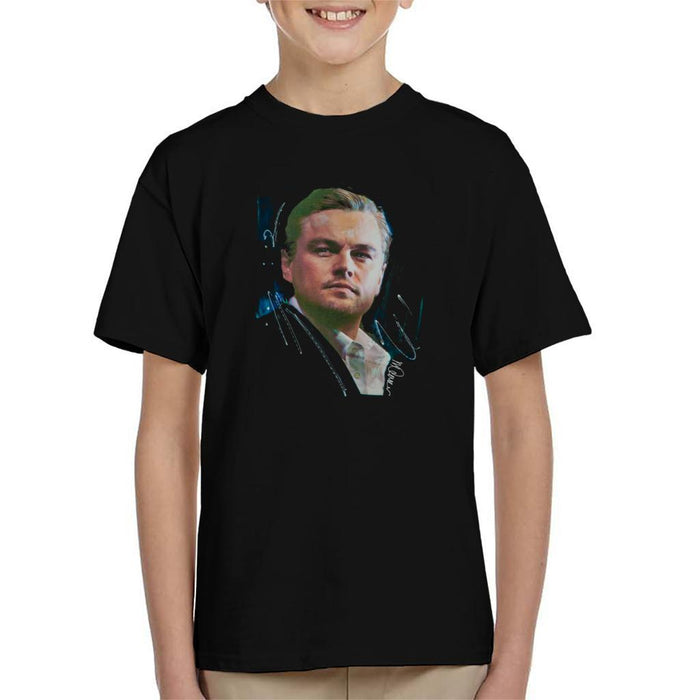 Sidney Maurer Original Portrait Of Leonardo DiCaprio Stare Kids T-Shirt - Kids Boys T-Shirt