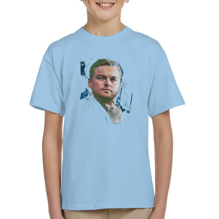 Sidney Maurer Original Portrait Of Leonardo DiCaprio Stare Kids T-Shirt - Kids Boys T-Shirt