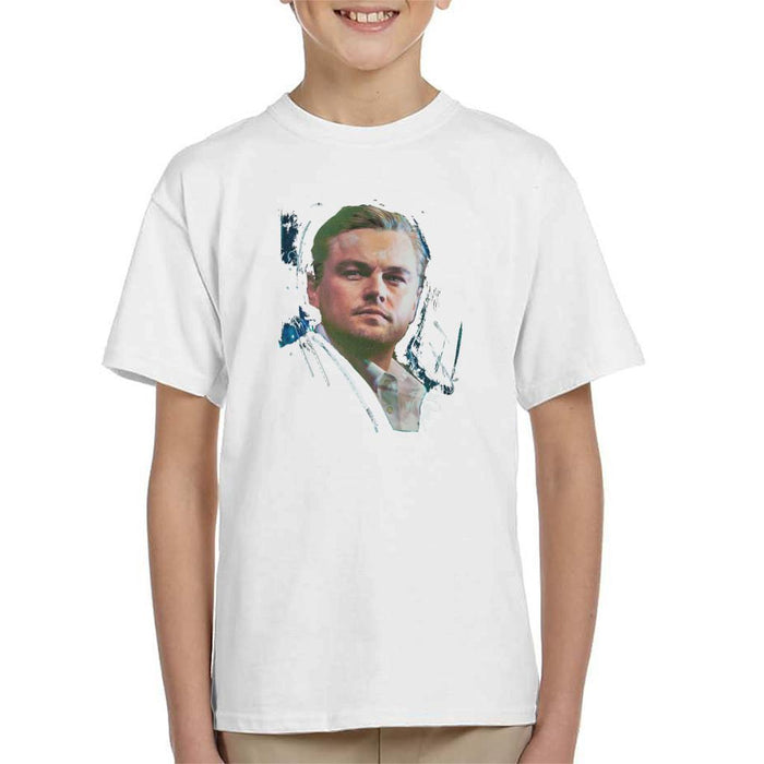 Sidney Maurer Original Portrait Of Leonardo DiCaprio Stare Kids T-Shirt - Kids Boys T-Shirt