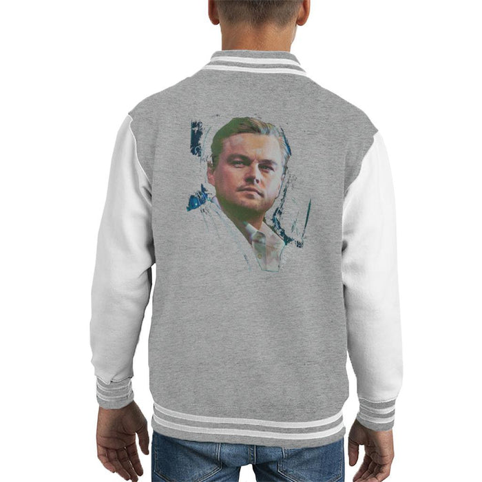 Sidney Maurer Original Portrait Of Leonardo DiCaprio Stare Kids Varsity Jacket - Kids Boys Varsity Jacket