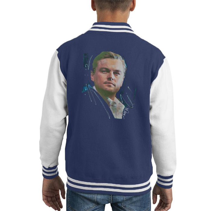 Sidney Maurer Original Portrait Of Leonardo DiCaprio Stare Kids Varsity Jacket - Kids Boys Varsity Jacket