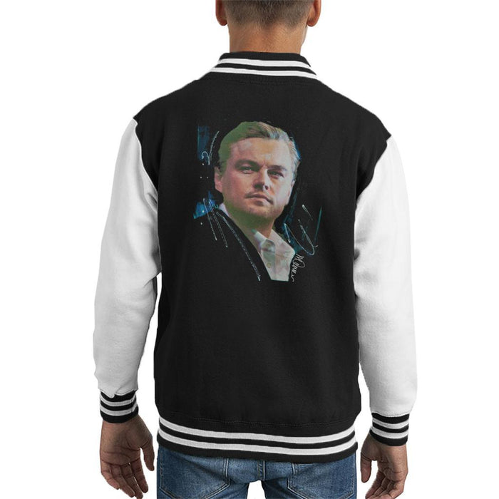 Sidney Maurer Original Portrait Of Leonardo DiCaprio Stare Kids Varsity Jacket - Kids Boys Varsity Jacket