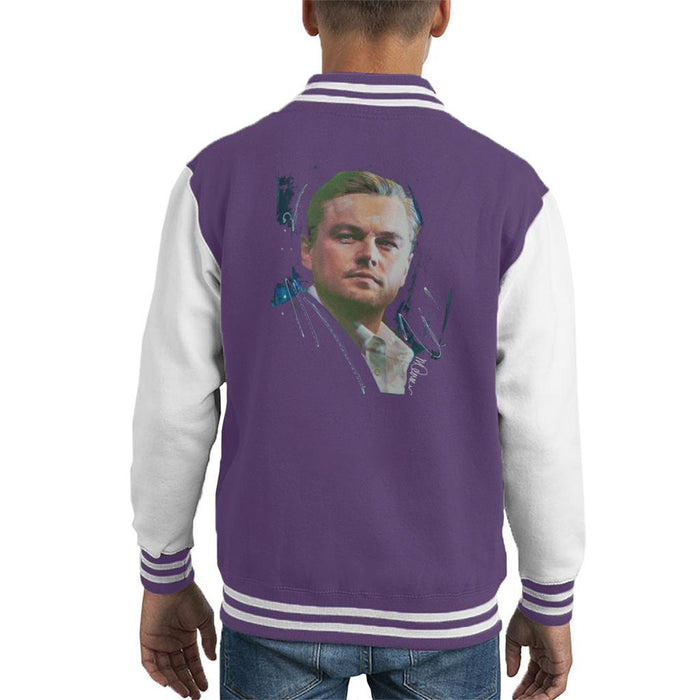Sidney Maurer Original Portrait Of Leonardo DiCaprio Stare Kids Varsity Jacket - Kids Boys Varsity Jacket