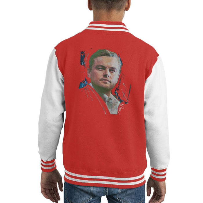 Sidney Maurer Original Portrait Of Leonardo DiCaprio Stare Kids Varsity Jacket - Kids Boys Varsity Jacket