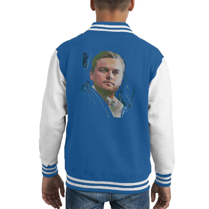 Sidney Maurer Original Portrait Of Leonardo DiCaprio Stare Kids Varsity Jacket - Kids Boys Varsity Jacket