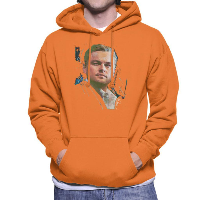 Sidney Maurer Original Portrait Of Leonardo DiCaprio Stare Mens Hooded Sweatshirt - Mens Hooded Sweatshirt