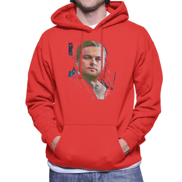 Sidney Maurer Original Portrait Of Leonardo DiCaprio Stare Mens Hooded Sweatshirt - Mens Hooded Sweatshirt