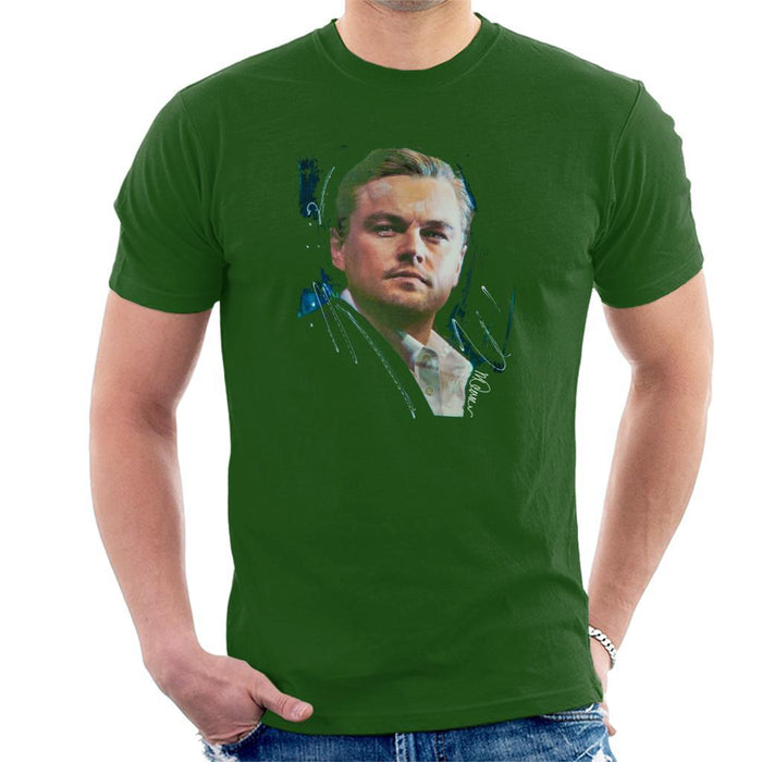 Sidney Maurer Original Portrait Of Leonardo DiCaprio Stare Mens T-Shirt - Mens T-Shirt