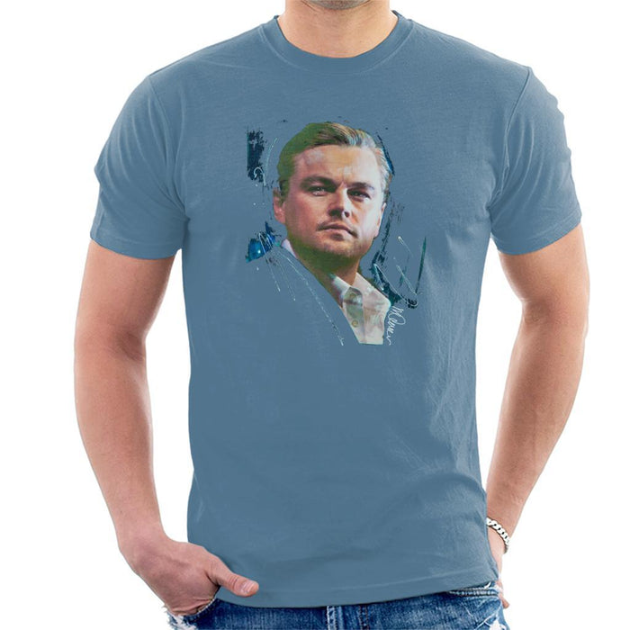 Sidney Maurer Original Portrait Of Leonardo DiCaprio Stare Mens T-Shirt - Mens T-Shirt
