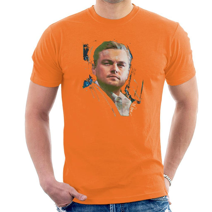 Sidney Maurer Original Portrait Of Leonardo DiCaprio Stare Mens T-Shirt - Mens T-Shirt