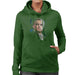 Sidney Maurer Original Portrait Of Leonardo DiCaprio Stare Womens Hooded Sweatshirt - Womens Hooded Sweatshirt