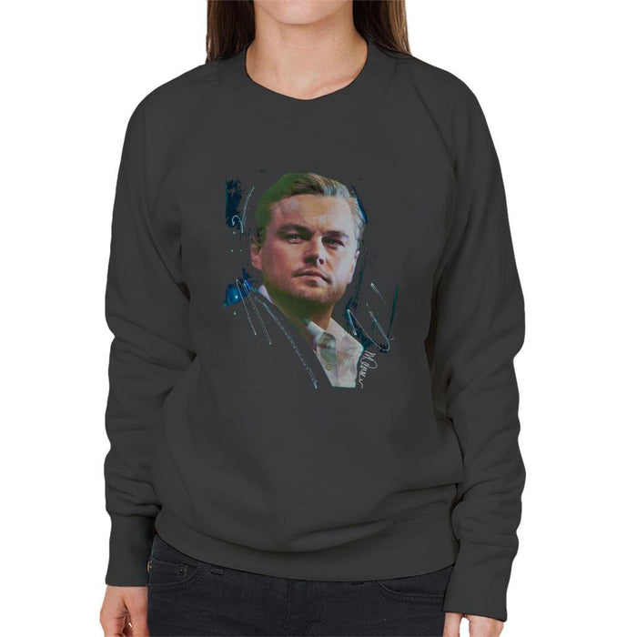 Sidney Maurer Original Portrait Of Leonardo DiCaprio Stare Womens Sweatshirt - Womens Sweatshirt