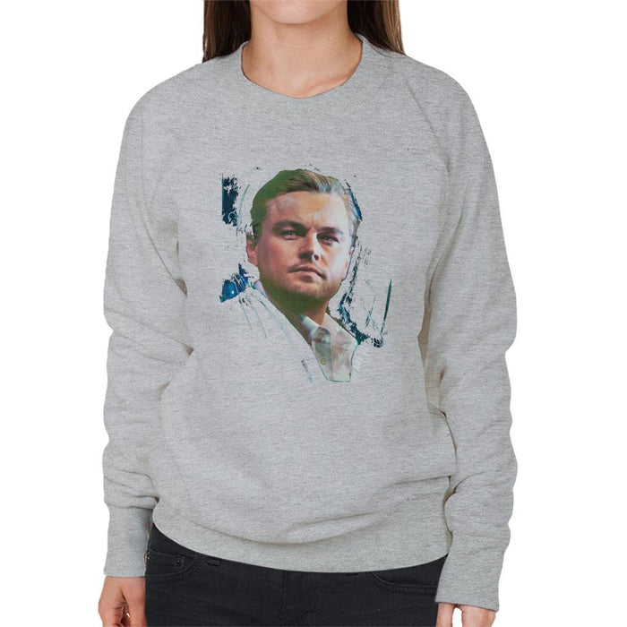 Sidney Maurer Original Portrait Of Leonardo DiCaprio Stare Womens Sweatshirt - Womens Sweatshirt