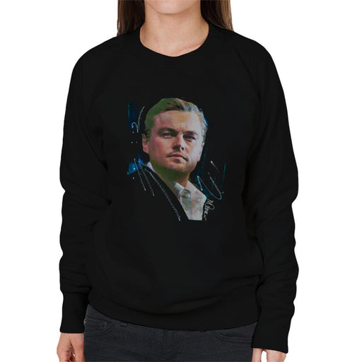 Sidney Maurer Original Portrait Of Leonardo DiCaprio Stare Womens Sweatshirt - Womens Sweatshirt