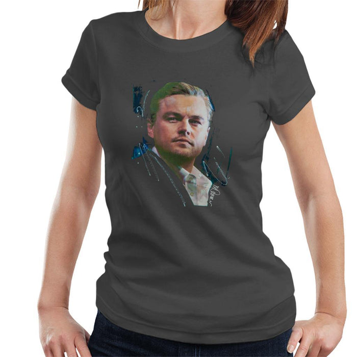 Sidney Maurer Original Portrait Of Leonardo DiCaprio Stare Womens T-Shirt - Womens T-Shirt