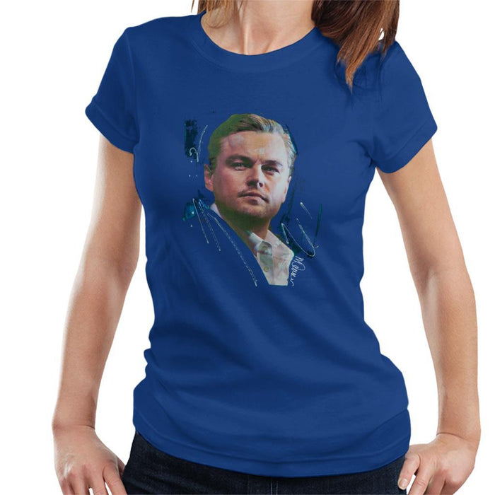 Sidney Maurer Original Portrait Of Leonardo DiCaprio Stare Womens T-Shirt - Womens T-Shirt