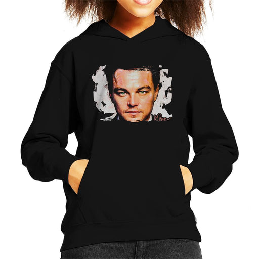 Sidney Maurer Original Portrait Of Leonardo DiCaprio Closeup Kids Hooded Sweatshirt - Kids Boys Hooded Sweatshirt