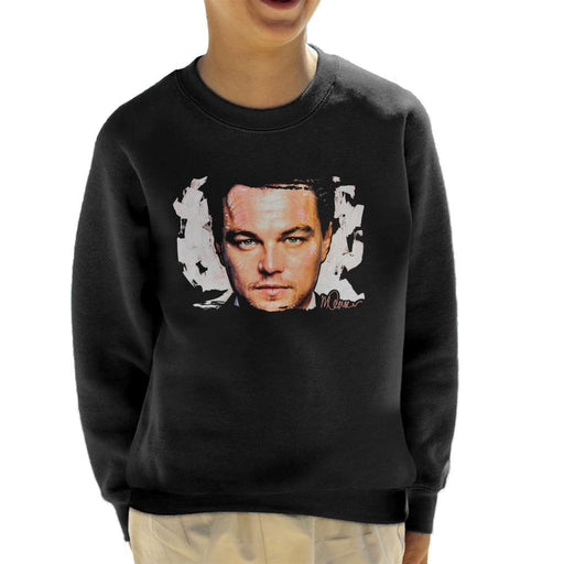 Sidney Maurer Original Portrait Of Leonardo DiCaprio Closeup Kids Sweatshirt - Kids Boys Sweatshirt