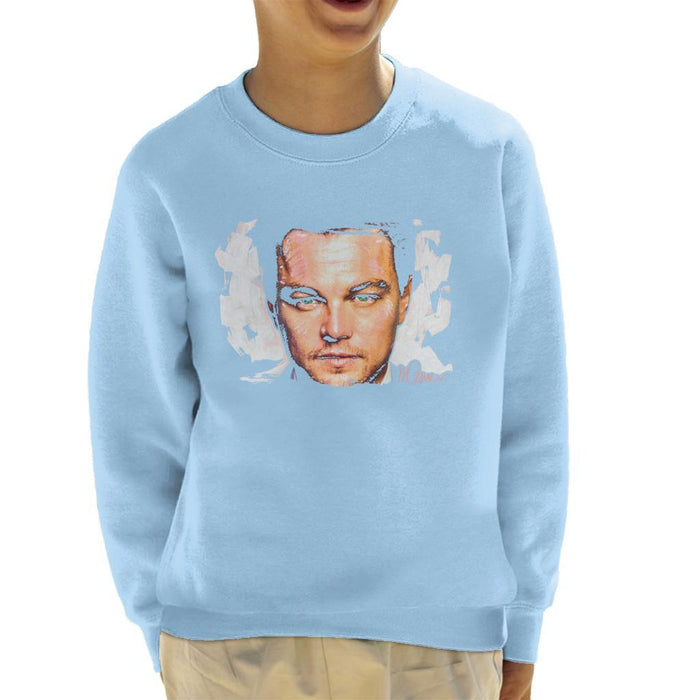 Sidney Maurer Original Portrait Of Leonardo DiCaprio Closeup Kids Sweatshirt - Kids Boys Sweatshirt