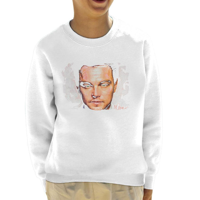 Sidney Maurer Original Portrait Of Leonardo DiCaprio Closeup Kids Sweatshirt - Kids Boys Sweatshirt