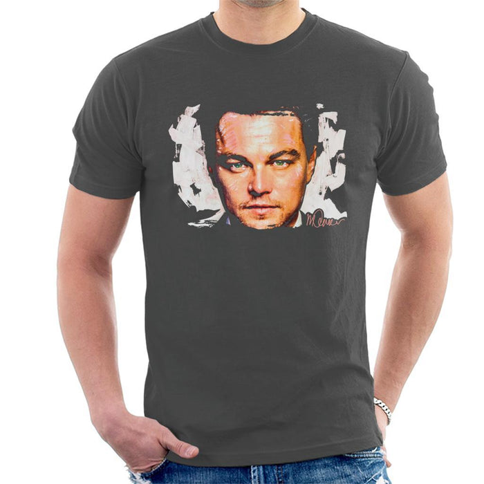 Sidney Maurer Original Portrait Of Leonardo DiCaprio Closeup Mens T-Shirt - Mens T-Shirt