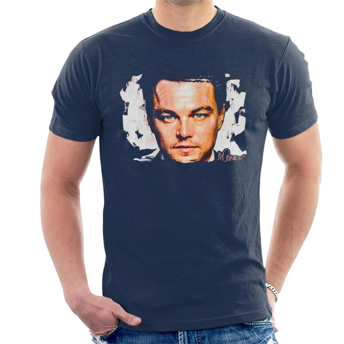 Sidney Maurer Original Portrait Of Leonardo DiCaprio Closeup Mens T-Shirt - Mens T-Shirt