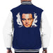 Sidney Maurer Original Portrait Of Leonardo DiCaprio Closeup Mens Varsity Jacket - Small / Navy/White - Mens Varsity Jacket