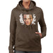 Sidney Maurer Original Portrait Of Leonardo DiCaprio Closeup Womens Hooded Sweatshirt - Small / Chocolate - Womens Hooded Sweatshirt