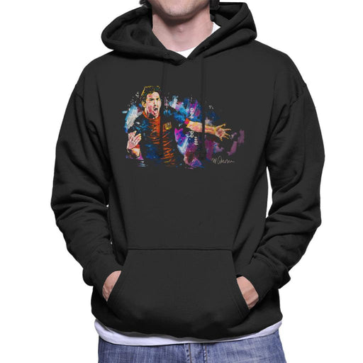 Sidney Maurer Original Portrait Of Lionel Messi FCB Badge Mens Hooded Sweatshirt - Mens Hooded Sweatshirt
