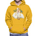 Sidney Maurer Original Portrait Of Marilyn Monroe White Dress Mens Hooded Sweatshirt - Small / Gold - Mens Hooded Sweatshirt
