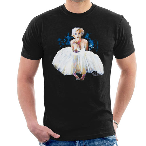 Sidney Maurer Original Portrait Of Marilyn Monroe White Dress Mens T-Shirt - Mens T-Shirt
