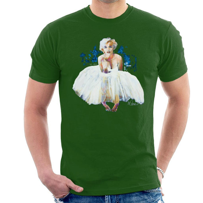 Sidney Maurer Original Portrait Of Marilyn Monroe White Dress Mens T-Shirt - Mens T-Shirt