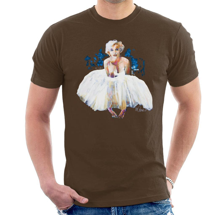 Sidney Maurer Original Portrait Of Marilyn Monroe White Dress Mens T-Shirt - Mens T-Shirt