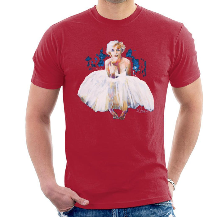 Sidney Maurer Original Portrait Of Marilyn Monroe White Dress Mens T-Shirt - Mens T-Shirt