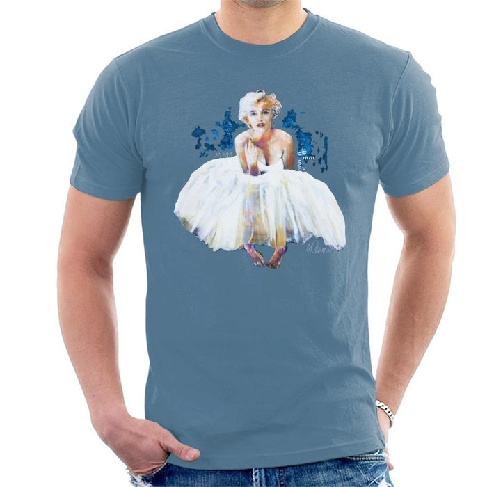 Sidney Maurer Original Portrait Of Marilyn Monroe White Dress Mens T-Shirt - Mens T-Shirt