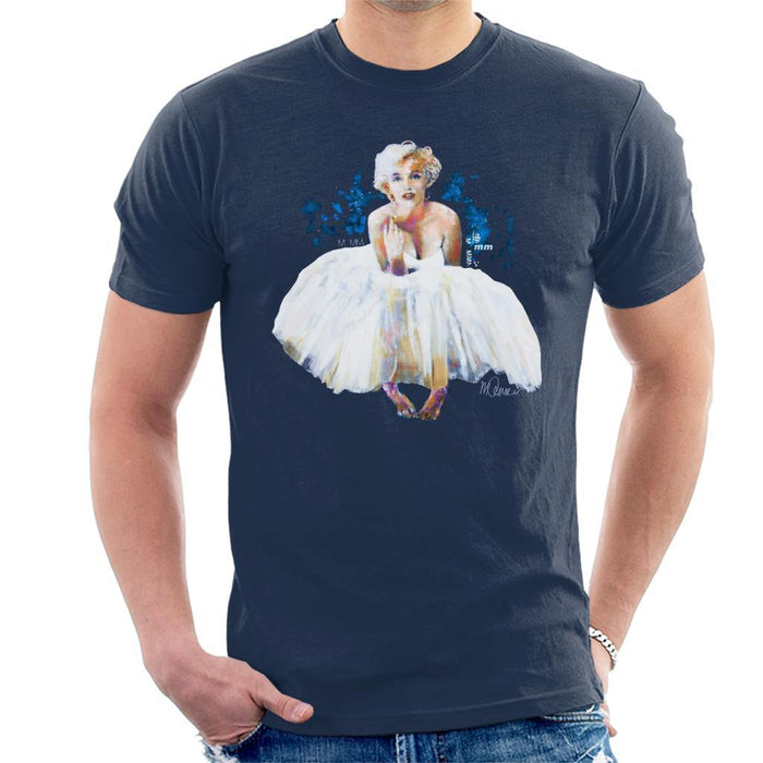 Sidney Maurer Original Portrait Of Marilyn Monroe White Dress Mens T-Shirt - Mens T-Shirt