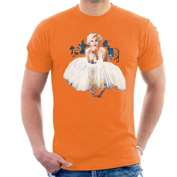 Sidney Maurer Original Portrait Of Marilyn Monroe White Dress Mens T-Shirt - Mens T-Shirt