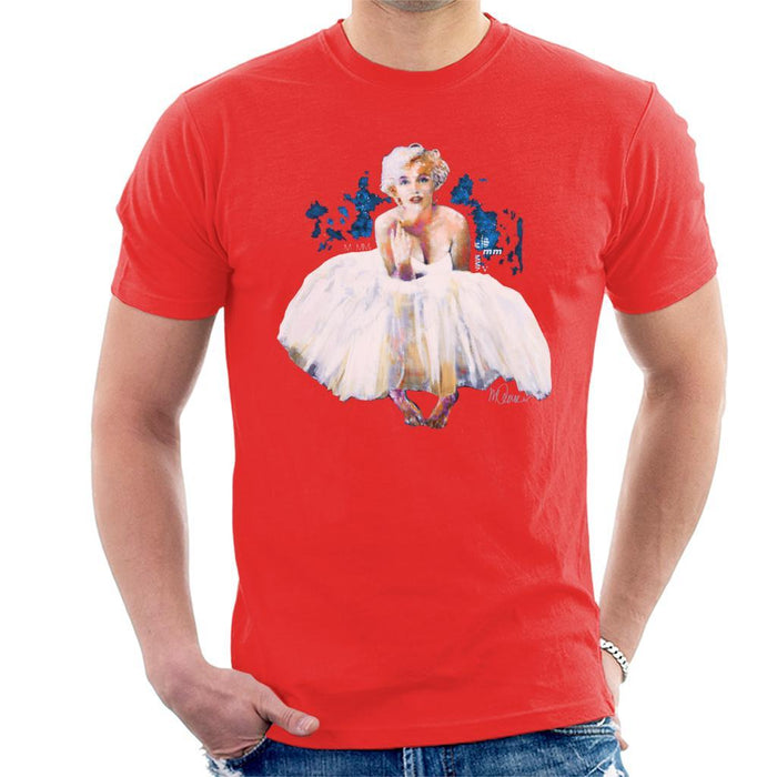 Sidney Maurer Original Portrait Of Marilyn Monroe White Dress Mens T-Shirt - Mens T-Shirt