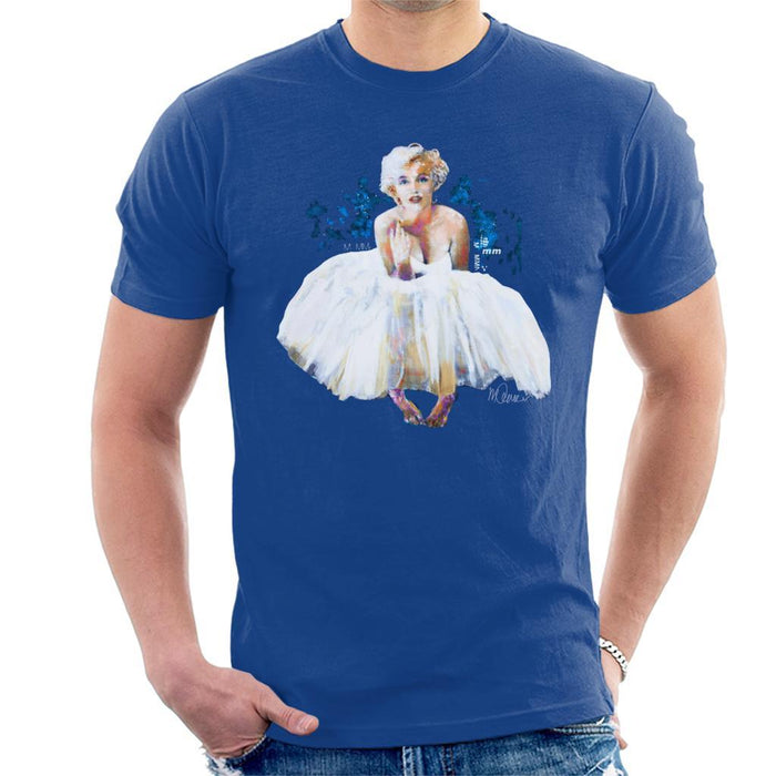 Sidney Maurer Original Portrait Of Marilyn Monroe White Dress Mens T-Shirt - Mens T-Shirt