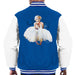 Sidney Maurer Original Portrait Of Marilyn Monroe White Dress Mens Varsity Jacket - Small / Royal/White - Mens Varsity Jacket