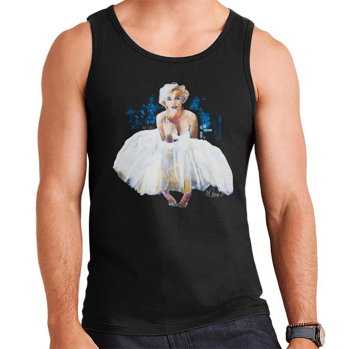 Sidney Maurer Original Portrait Of Marilyn Monroe White Dress Mens Vest - Mens Vest