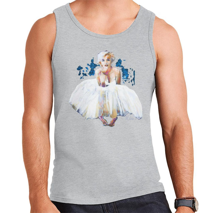 Sidney Maurer Original Portrait Of Marilyn Monroe White Dress Mens Vest - Mens Vest