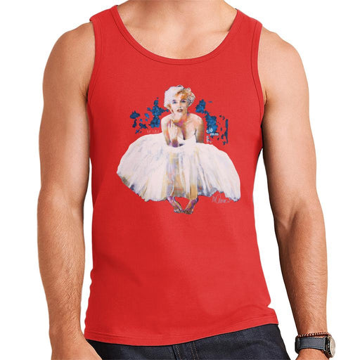 Sidney Maurer Original Portrait Of Marilyn Monroe White Dress Mens Vest - Mens Vest
