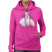 Sidney Maurer Original Portrait Of Marilyn Monroe White Dress Womens Hooded Sweatshirt - Small / Hot Pink - Womens Hooded Sweatshirt